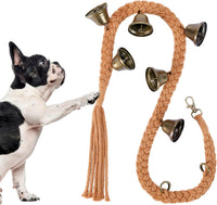 Dog Bells to Go Outside, Cotton Handwoven Potty Training Bell – Essentials for Dogs - Brown
