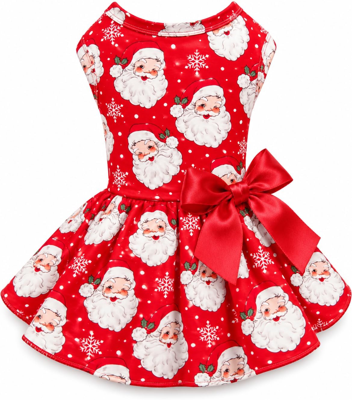 Halloween Dog Dress, Holiday Cat Cotton Outfits Skull Skirt for Small Boys and Girls Puppies Pets - Santa Claus / X-Small