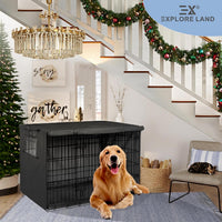Explore Land Dog Crate Cover - Black / 42.0"L x 28.0"W x 30.0"H - image 4