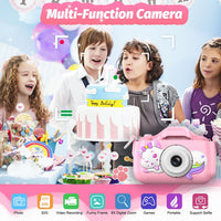 Goopow Kids Selfie Camera Toys for Girls Age 3-9 - Colorful Pink - image 2