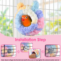 KATUMO Bird Nest, Small Sun Conure Breeding House Parrotlet Snuggle Hut Lovebird Bed for Conure - S (Pink) - image 3
