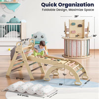 BlueWood Pikler Triangle Set with Cushion - Mauve Pink / with Cushion - image 2