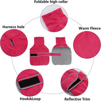 Dachshund Sweaters, Dachshund Coat Perfect Dog Winter Coat with Padded Fleece Lining - X-Small / Pink - image 2