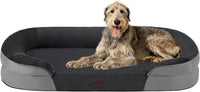 Orthopedic Waterproof Medium Dog Bed Sofa, Gel Memory Foam, 36" – Essentials for Dogs - Dark Grey / XXX-Large(53 x 35.8 x 7.5 inch)