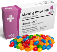 Funny Prank Pill Box Candy, Gag Gifts for Men - Morning Wood v2