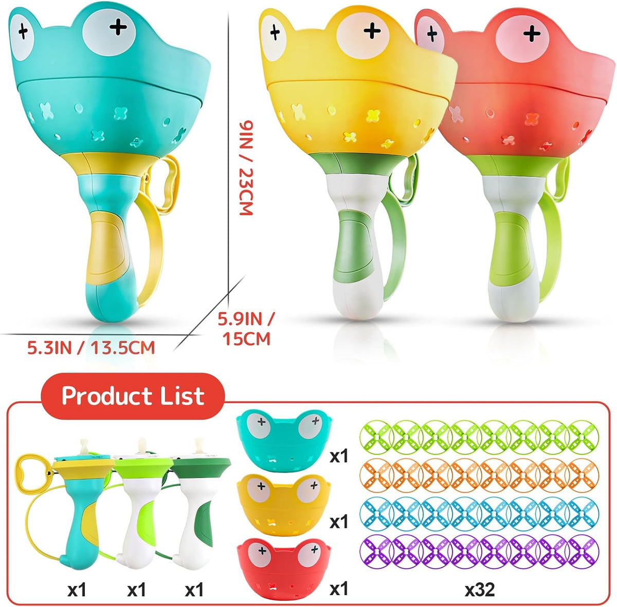 Outside Toys for Kids Ages 4-8 - Yellow+Green+Red - image 4