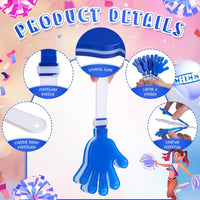 Junkin 48 pack blue and white plastic hand clapper noisemakers - view 27