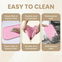 Non-Slip Silicone Dog Food Mat for Food and Water - 60 x 40 cm / Pink - image 2