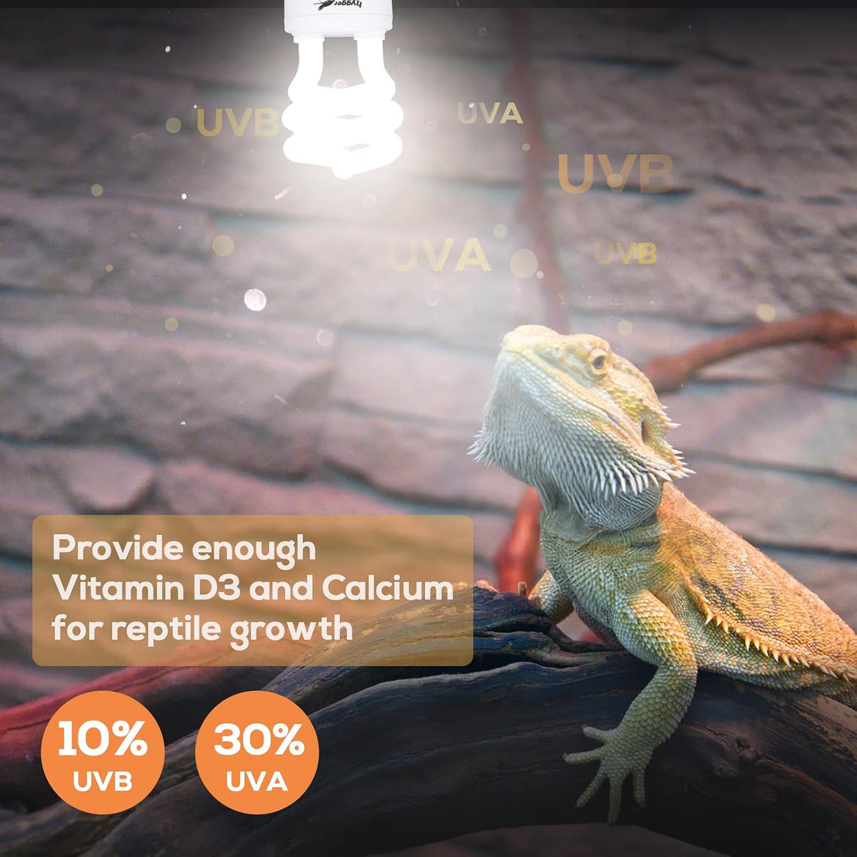 UVB Bulb for Reptiles, 10.0 26W UVB Light for Reptiles - 10.0-5.3 Inch - image 3