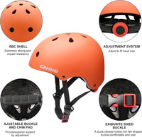 Kids Bike Skateboard Helmet Pad Set - S(18"-20.5"/ 2 -7years) / Orange - image 3