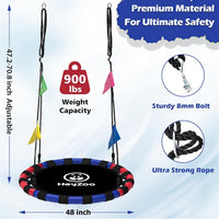 HeyZoo black 40 inch saucer swing with 360 degree swivel for backyard - view 16