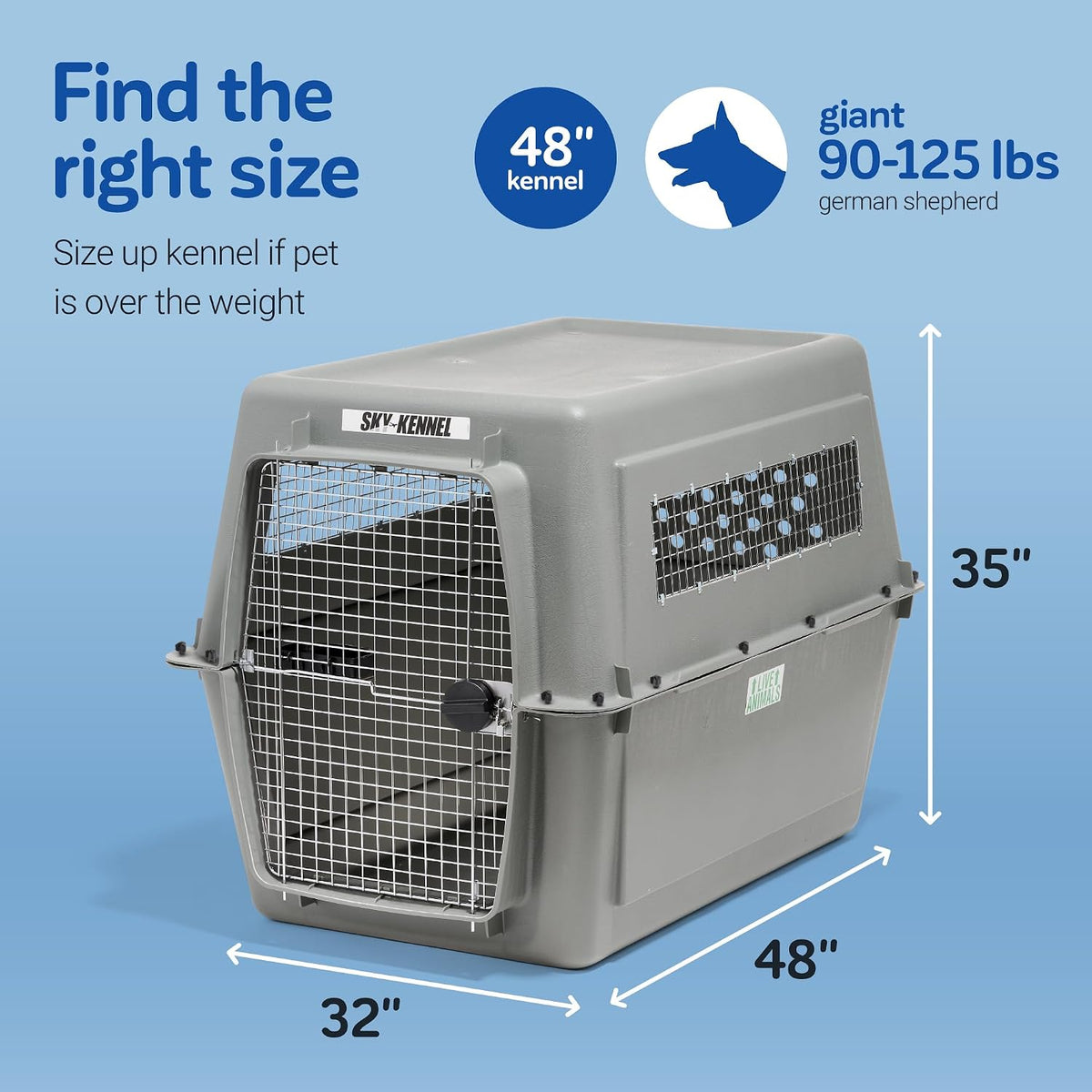 Petmate Sky Kennel, for Air Travel - 48 Inch / Kennel Only - image 3