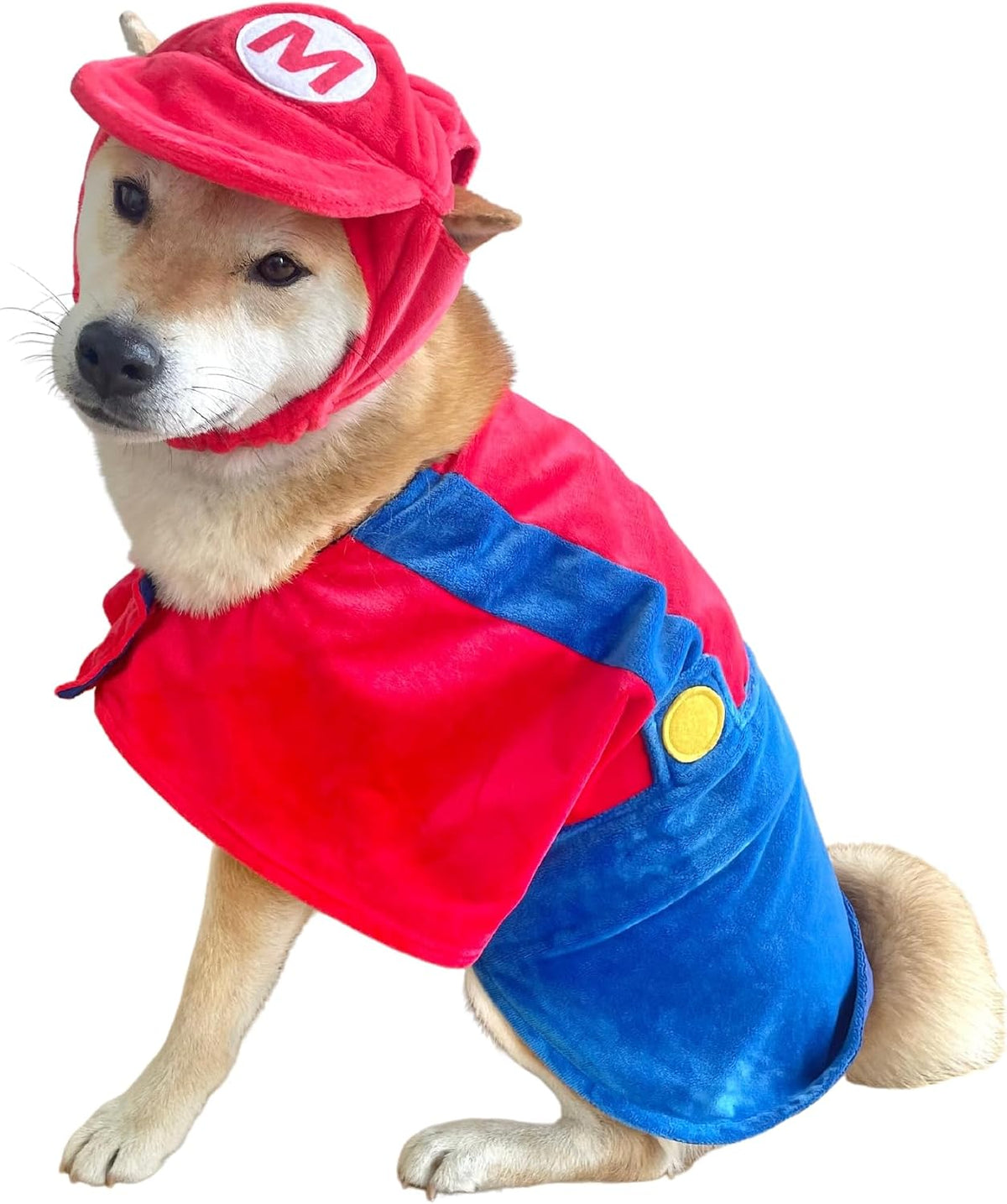 ComfyCamper Hat and Suspenders Dog Costume - X-Large / Red - image 2