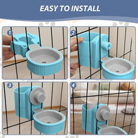 Fhiny Rabbit Water Bottle, 18oz Hanging Guinea Pig Water Bottle No Drip Gravity Bunny Water Dispenser for Cage Automatic Rabbit Waterer for Bunny Guinea Pig Chinchilla Ferret Cat Puppy
