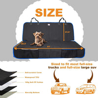 Dog Car Seat Cover for Back Seat - Truck-Blue / Truck Bench-61"W / 1 - image 3