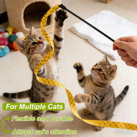 Interactive Cat Toy Wand with Catnip Mouse - 3 Pack String - image 2