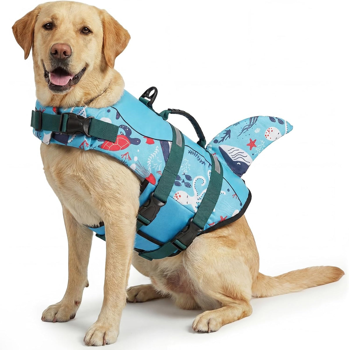 ASENKU Dog Life Jacket, Pet Safety Vest for Swimming & Boating - X-large / Ocean
