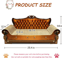 Luxury Cardboard Cat Scratcher Sofa Bed - Brown Lounge - image 3