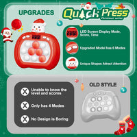 Pop Game, Light Up Fidget Toy for Kids & Adults - Christmas Snowman - image 4
