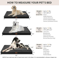 WNPETHOME Orthopedic XL Dog Beds Large Sized Dog, Waterproof Extra Large Dogs Bed with Removable Washable Cover, Multi-Needle Quilting Dogs Crate Bed