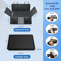 Back Seat Extender for Dogs,Hard Bottom Car Seat Cover,100% Waterproof 600D Heavy Durable Scratchproof Leather Car Dog Cover Back Seat,Non Slip Easy Clean Car Seat Protector,with Storage Bag