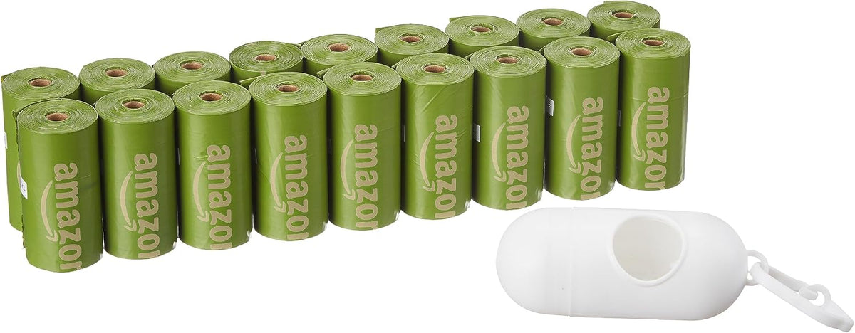 Amazon Basics Premium Leak Proof Dog Poop Bags with Dispenser - 270 Bags