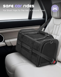 MIDOG Soft Cat Carrier Airline Approved - Black / 20.0"L x 13.0"W x 13.0"H - image 4