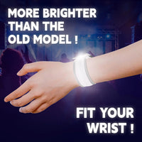 KIRALUMI 8 Pack LED Light Up Bracelets, 3 Modes - White - 8 PCS - image 3