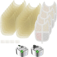 Wireless Cat Water Fountain Filter - 4 Filters & 16 Sponges + 4 Pump Filters