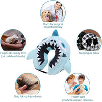 CuteBone Inflatable Dog Donut Collar with Removable Soft Fleece Covers for Small/Medium/Large Dogs and Cats After Surgery GWB12M