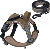 No Pull Dog Harness for Medium Dogs - Brown / M