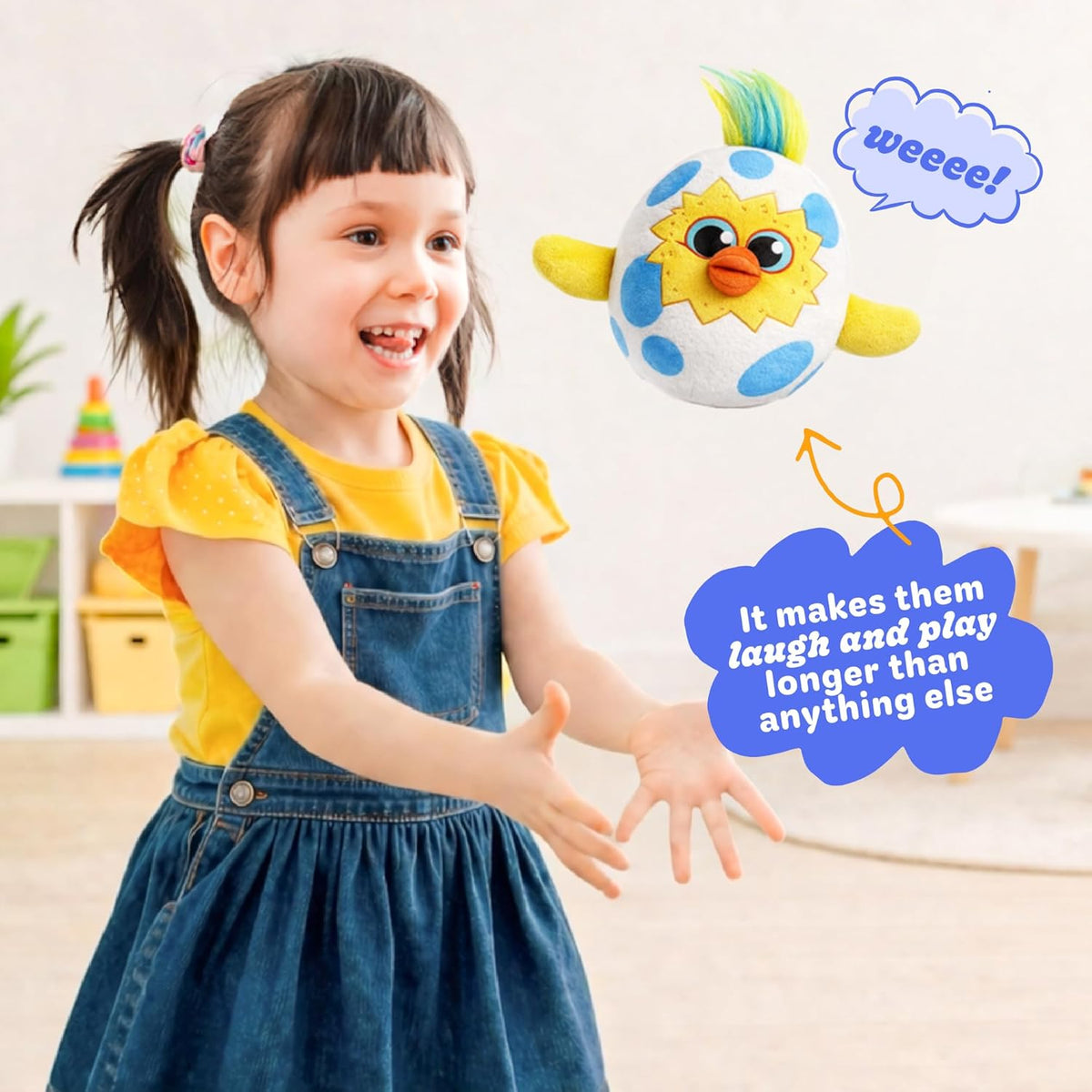 Move2Play, Egg Toss, Hilariously Wild Active Party Game for Kids - Egg Blue - image 4