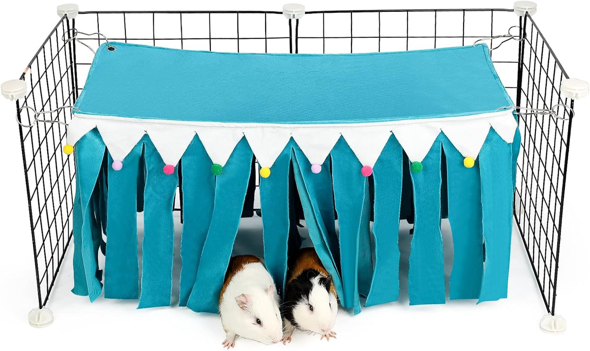 Guinea Pig Hideout, Guinea Pig Corner Hideout - Blue / 23"L x 11.7"W x 11.2"TH