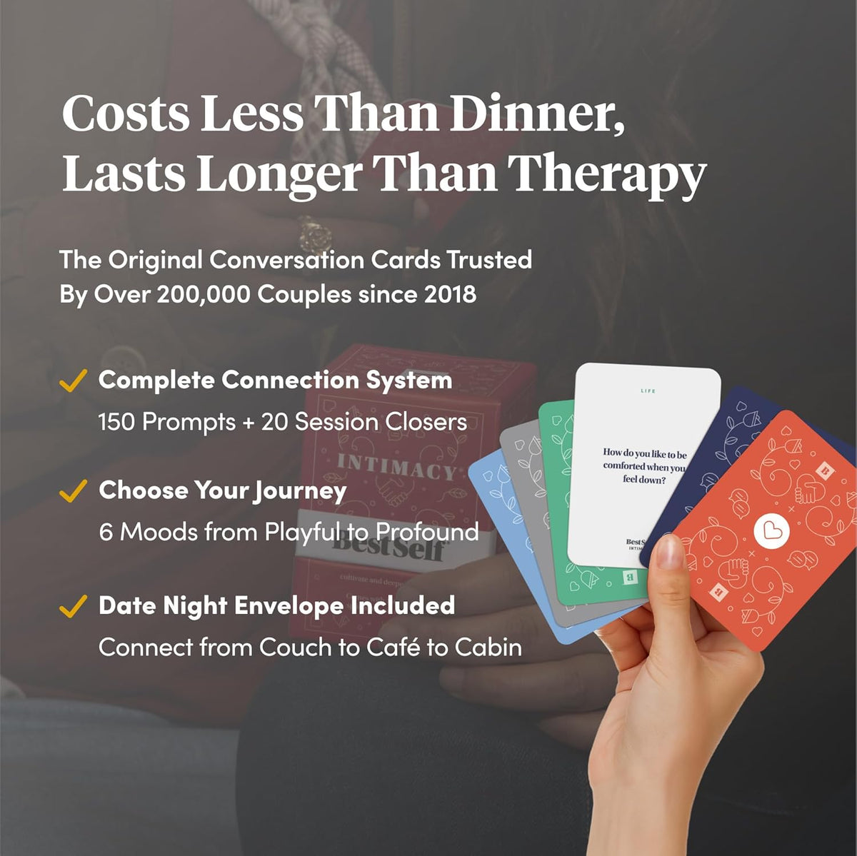 BestSelf Intimacy Deck, 170 Conversation Cards for Couples - Core Deck - image 3