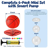Shindel 5 Inch Mini Basketball - Multi-Color - image 2