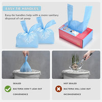 Cat Litter Bags, 120 Count, Ultra Thick, Scented, Leak-Proof, Disposable, 15 Liters Capacity