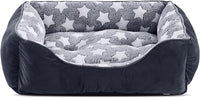 GASUR Medium Dog Beds for Medium Size Dogs, Orthopedic Dog Bed Sofa, Washable Pet Beds Cuddler Anti-Slip Bottom, Soft Calming Sleeping Warming Puppy Bed (M (30"x 24"x 9"), Black)