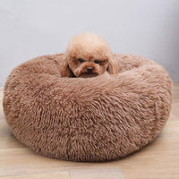 Cat Bed for Indoor Cats, Mini Plush Self Warming Kitten Bed - Small 20'' / Coffee - image 3