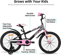 JOYSTAR New Berry Kids Bike for Boys and Girls Ages 3-10Y – Fun for Kids & Family - Pink / 20 Inch Wheels - image 2