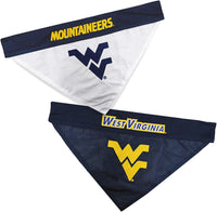Pets First Collegiate Pet Accessories, Reversible Bandana - Large/X-Large / West Virginia Mountaineers