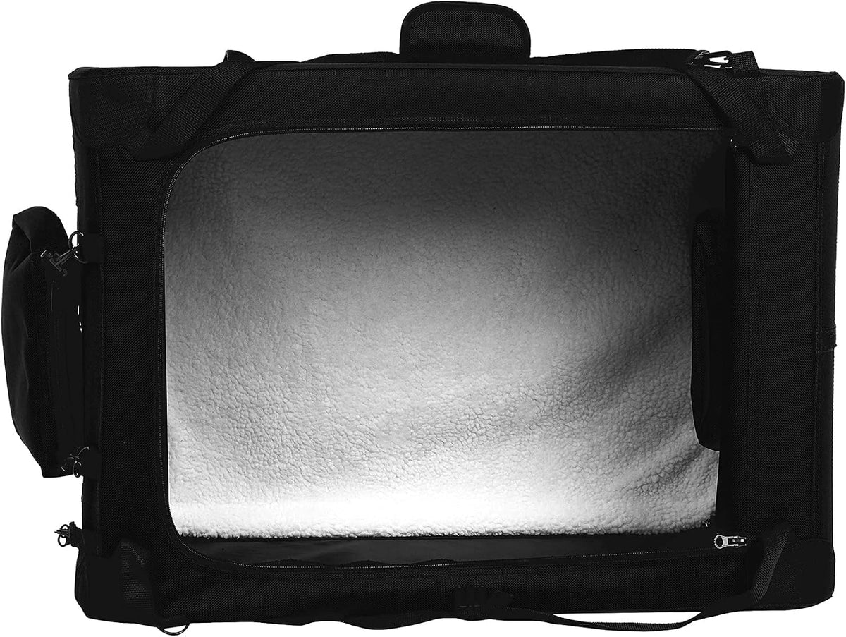 Amazon Basics Portable Folding Soft Pet Dog Crate Carrier Kennel - BLACK / 30.0"L x 21.0"W x 21.0"H - image 3