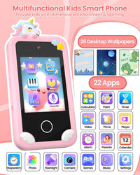 MOREXIMI pink kids smart phone with 2.8 inch touchscreen and holographic pyramid - view 5