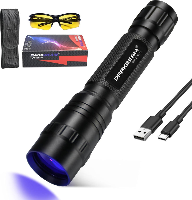 DARKBEAM UV Flashlight 365 nm Light Blacklight - UV 365nm(bluish) / Mini - 501UC
