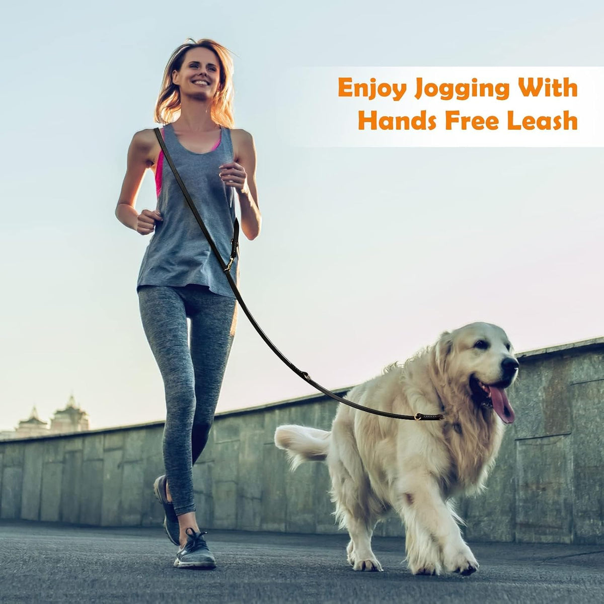 Multi Function 8ft Leather Dog Leash - Black / 8ft*5/8inch - image 4