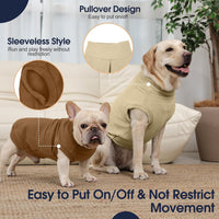 2 Pack 3XL Fleece Dog Sweater for Labrador, Leash Hole - Dark Brown & Light Brown / X-Large(Chest Girth: 19.3") - image 4
