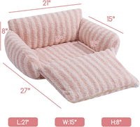 Hollypet Cat Bed Small Dog Orthopedic Couch Beds for Pets up to – Essentials for Cats - 21"L x 15"W x 8"Th / Pink - image 3
