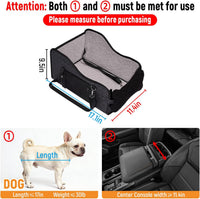Center Console Dog Car Seat for Small Dogs - Full-size truck black - image 3