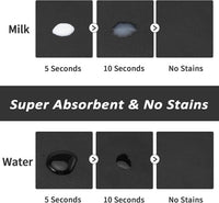 HotLive Dog Food Mat, Absorbent Cat Mat for Food and Water - Paw Black / 24"L x 16"W - image 2
