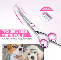 Gimars Titanium Coated Professional 6 in 1 4CR Stainless Steel Dog - Pink 5 in 1 - image 3