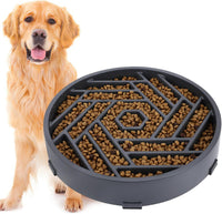 TOBYTO Slow Feeder Dog Bowls Large Medium Breed - Gray